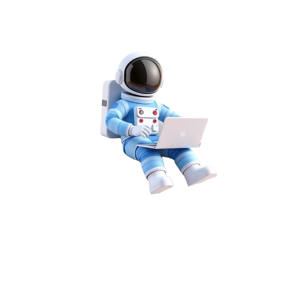 Astronaut with laptop